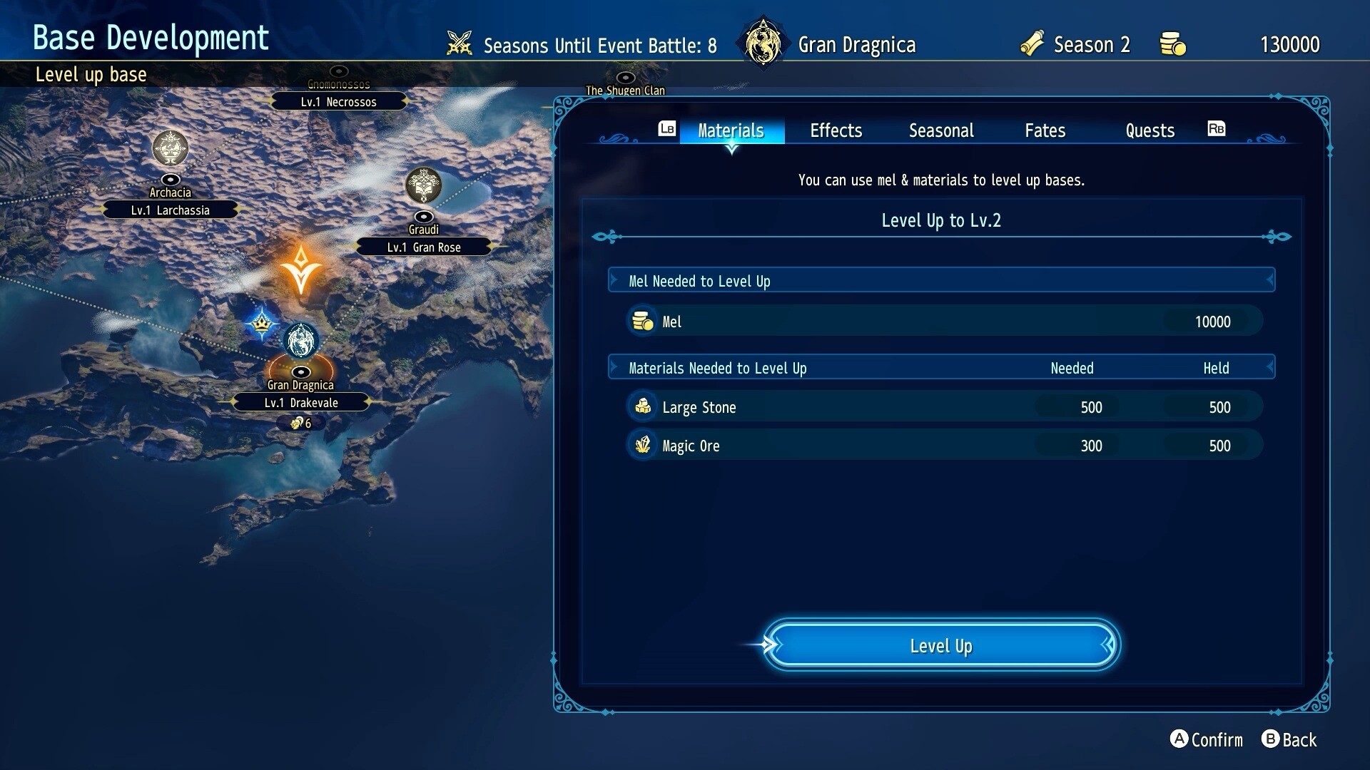 Official Brigandine Abyss screenshot of stronghold development